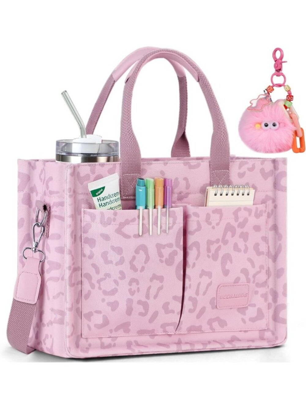 Stylish Multi-Compartment Canvas Tote Bag for Women - Perfect for Work & Travel
